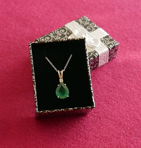 Halskette smaragd sterling - halskette,
