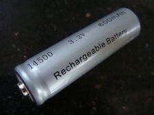 IFR 14500 AA 600mAh 3,2V LiFePO4 Pluspol erhöht  Li-Ion Akku Solar-Lampen 