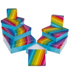 8 Hellblaue Geschenkkartons