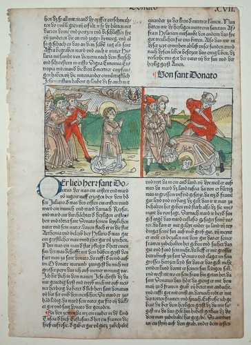 Heiligenleben inkunabel blatt - inkunabel,
