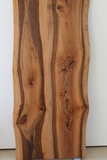 Esstischplatte Nussbaum massiv Baumkanten Massivholz Walnuss geölt