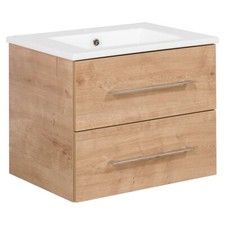 Fackelmann B.PERFEKT Badmöbel Set Braun 62 - 103 cm Breit Möbel Made in Germany