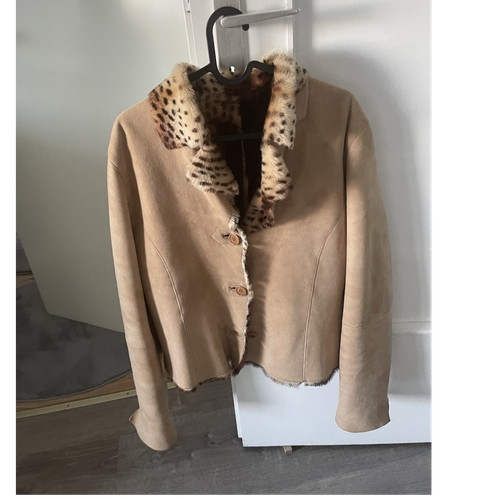 Damen wildlederjacke beige - wildlederjacke,