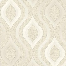 Feindekor Quarz Creme Gold Geometrisch Glitzer Tapete Vinyl Strukturiert Retro