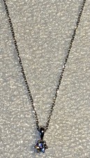 SOLITÄR ANHÄNGER + KETTE BRILLANT DIAMANT LUPENREIN 0,1ct 9K 375 GOLD ZERTIFIKAT