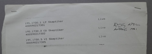 Die skeptiker live - skeptiker, lp