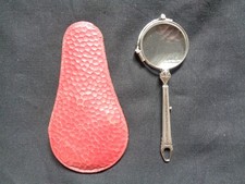 Lorgnon Lorgnette Stielbrille Faltbrille 900 Silber um 1880/ 1900 intakt Etui