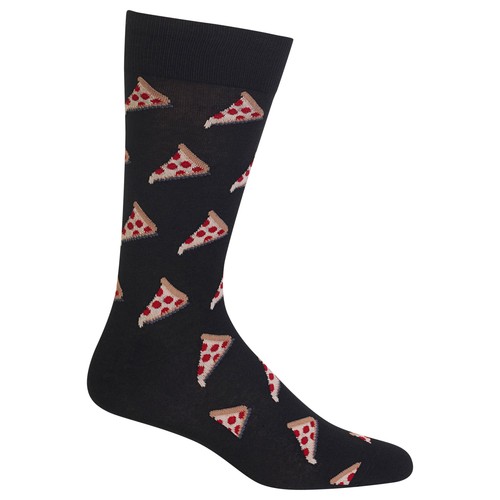 Pizza socken crew schwarz - pizza,