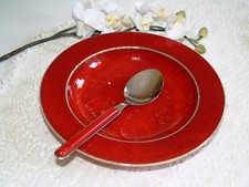 rote Suppenteller Teller für