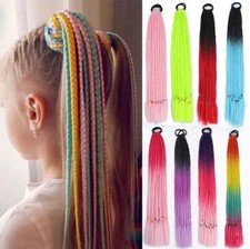 Zopf Pferdeschwanz geflochtene Haarverlängerung Haarteil Gummibänder Cosplay