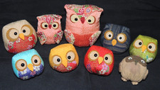9x kleine Stoffeulen Bean Bags