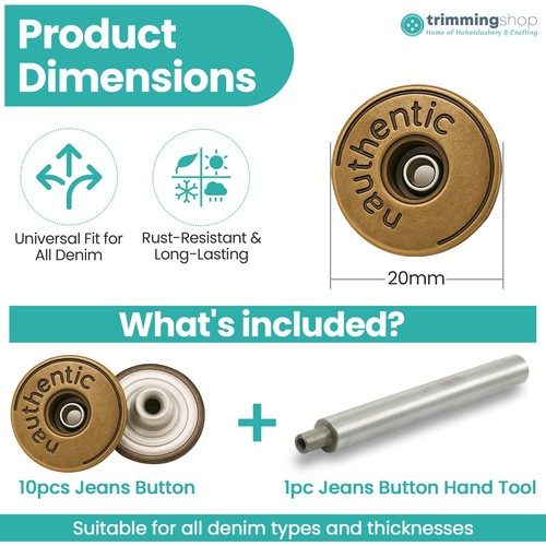 Metall jeansknöpfe ersatz mit - jeansknöpfe,