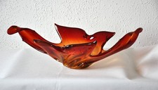 Schale Murano Glas rot  60er