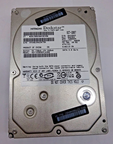 Hitachi 500gb hdt725050vla360 - hitachi,