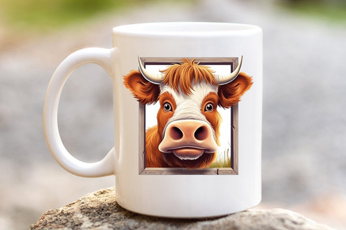 Schöne hochlandkuh tasse - schöne,