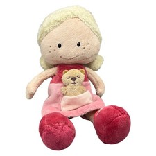 NICI Minilina Wonderland Puppe Plüsch Stofftier 32cm Blond Rosa Kleid Teddybär