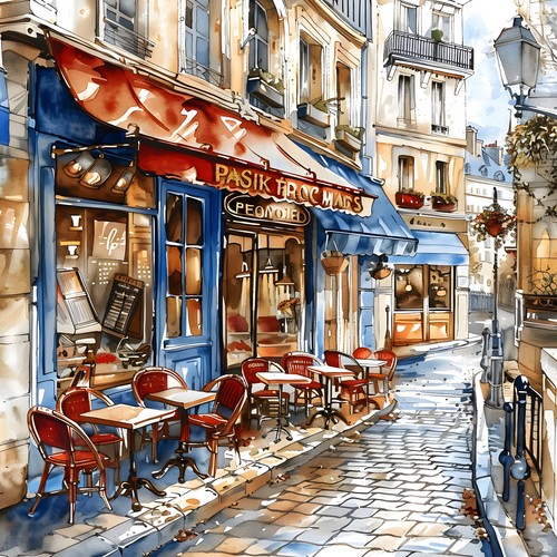 Deko bild paris cafe bistro - paris,