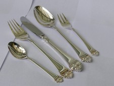 30 tlg. Besteck Robbe u. Berking Rosenmuster 150 Silber