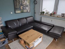 Wohnzimmer Couch Sofa echtes Leder Rind Nappa braun 2,50x 2,40