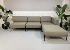 Bolia Caisa Sofa Grau Stoff London Couch Modular + Hocker