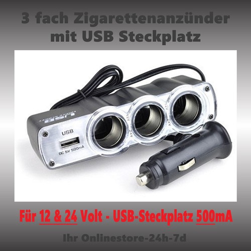 Fach zigarettenanzünder 12v - 3-fach,