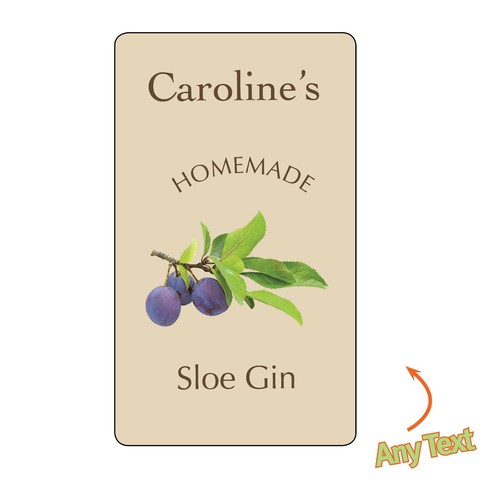 Sloe gin flaschenetiketten - gin,