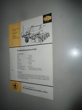 Datenblatt Prospekt Landwirtschaft DDR Kartoffelpflanzmaschine Gerätebau Leipzig