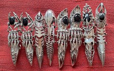 925 Silber Rüstungsring / Gelenkring / Gliederring / Ganzfingerring - Mit Stein!