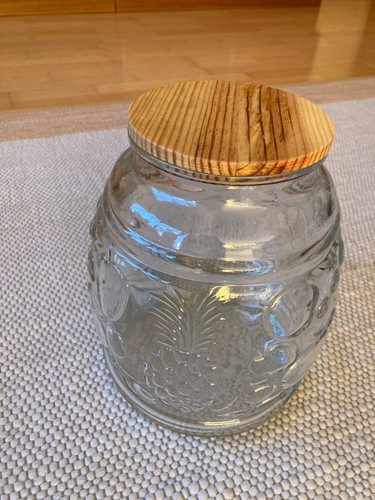 Vintage rumtopf aus glas - rumtopf,