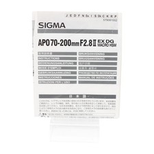 Sigma APO 70-200mm F2.8 EX DG