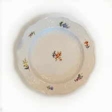 Meissen KuchentellerStreublümchen mit Goldrand