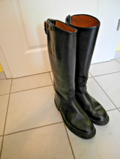 ✅ Polizeistiefel 60er Jahre, schwarz, Gr. 43 - 8,  Sohle genäht, Sammlerstück ?