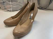 TAMARIS Pumps beige Lack-Leder Gr. 39 High Heels rund #LEA