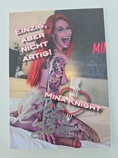 MINA KNIGHT AUTOGRAMM SIGNIERT AUTOGRAPH SIGNED Autogrammkarte  EROTIK MODEL