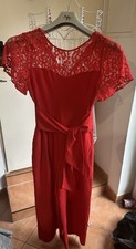Zara Basic Jumpsuit Rot Gr. S