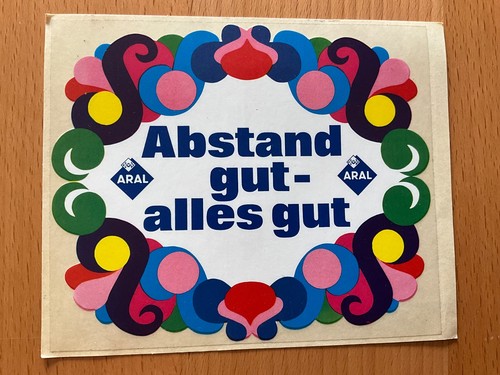 Werbe aufkleber von aral - werbe,
