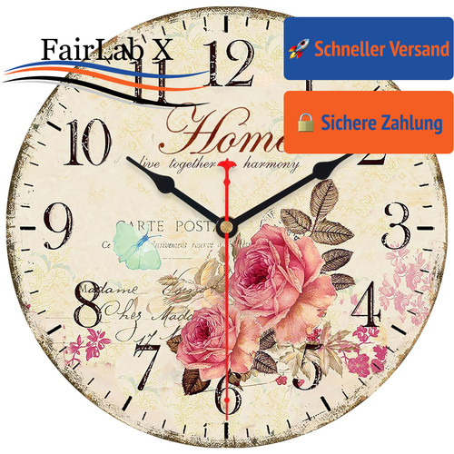 Blumen wanduhr leise - blumen-wanduhr, 30