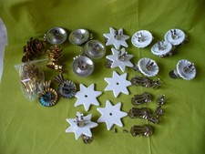 div. Kerzenhalter-Klammern steilw. m. Porzellanmanschette f. d. Weihnachtsbaum