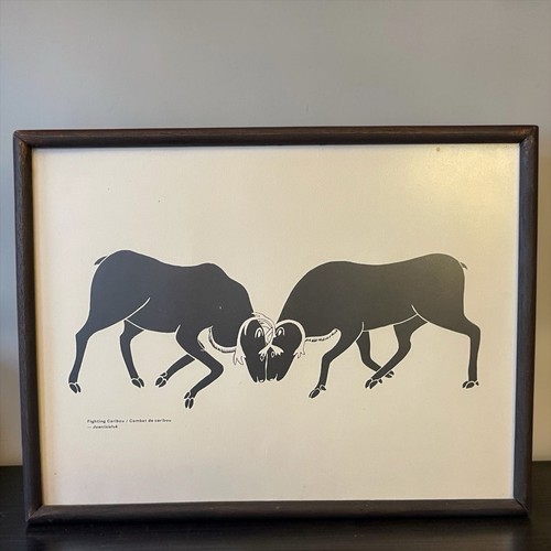 1970s inuit art print - art,