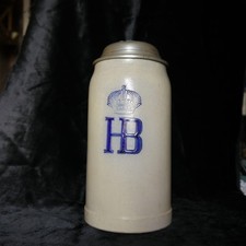 Bierkrug 1L. Zinndeckel "KGL