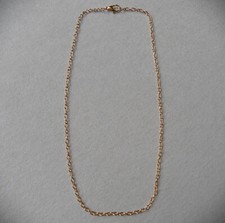 Kette Halskette Gold vergoldet unisex Herren Damen Kinder _ Länge 41 cm #