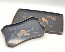 2 Alte Lacktabletts mit