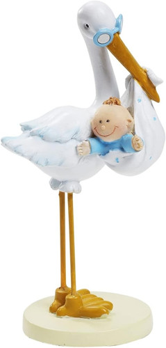 Storch mit baby junge blau - baby,