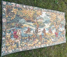 Französische Prächtige Tapisserie 19.Jh. Gobelin Wandteppich Königliche Jagd