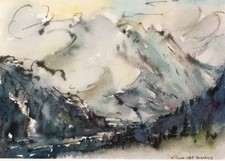Alpines Aquarell Wilhelm Raab