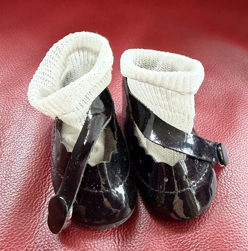 Puppenschuh lack schuhe - schuhe, 6,5x3