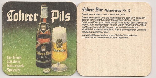 Lohrer bier alter - alter, bierdeckel