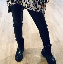 Italy Damen Hose Kunstleder