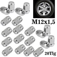 20tlg Radmuttern Kegelbund geschlossen M12x1,5 für Mazda Mitsubishi Nissan Opel