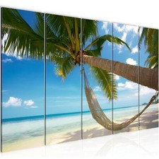 Wandbilder Set Strand Palmen